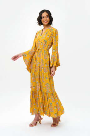 LATIFA Dress in Yellow Anggrek