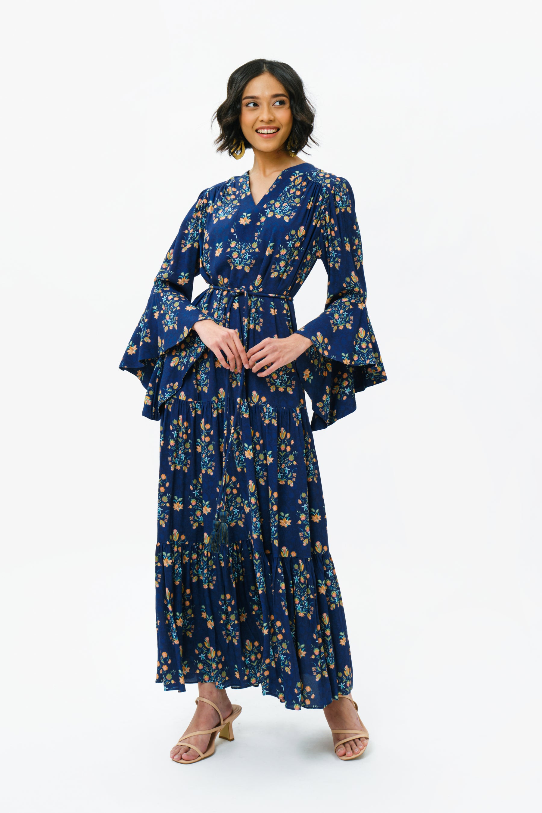 LATIFA Dress in Navy Anggrek