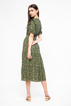 ELINA Dress in Green Cabe