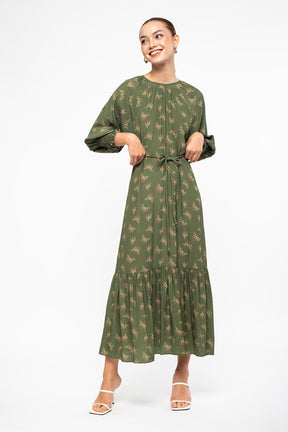 EILA Dress in Green Cabe