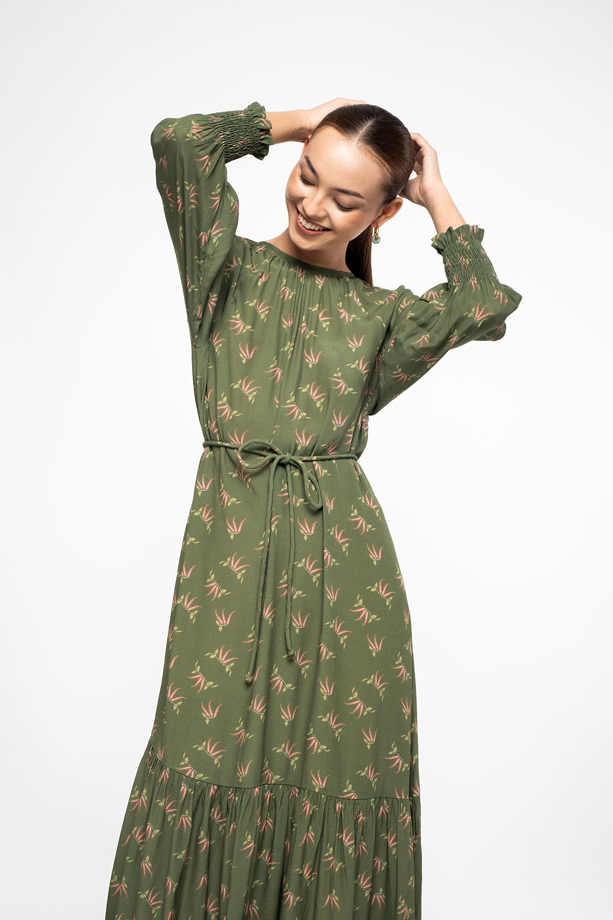 EILA Dress in Green Cabe