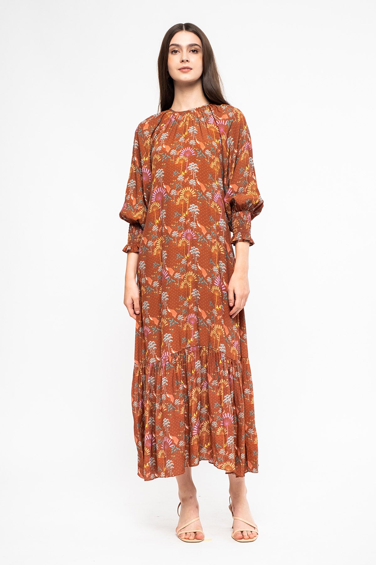 EILA Dress in Terracotta Kuau
