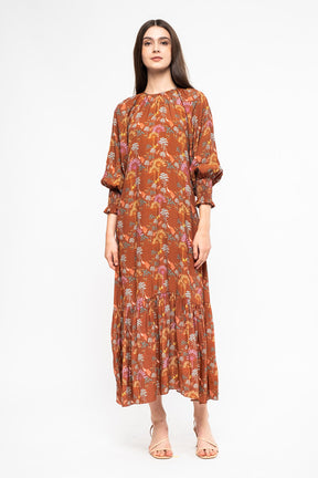 EILA Dress in Terracotta Kuau