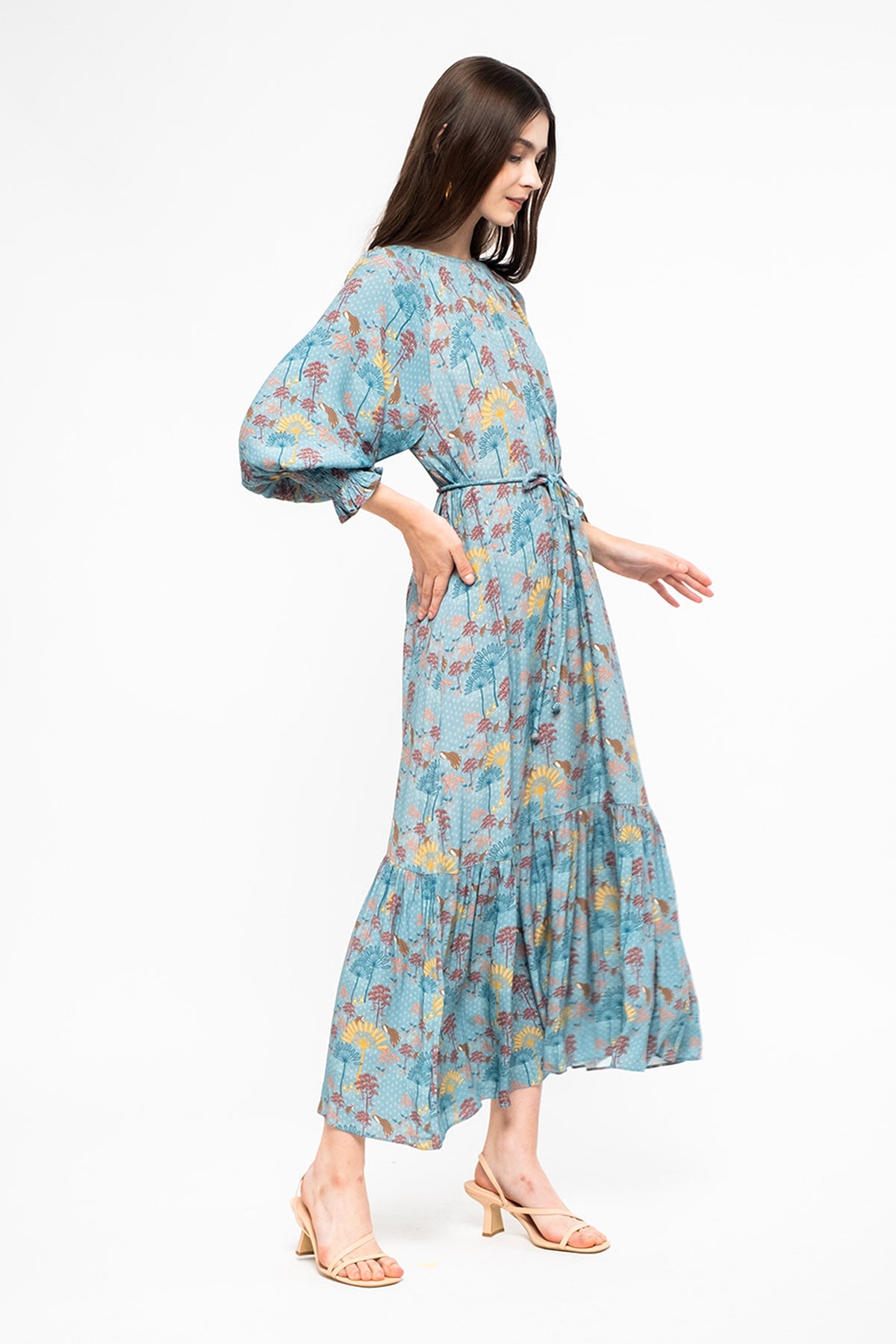 EILA Dress in Blue Kuau