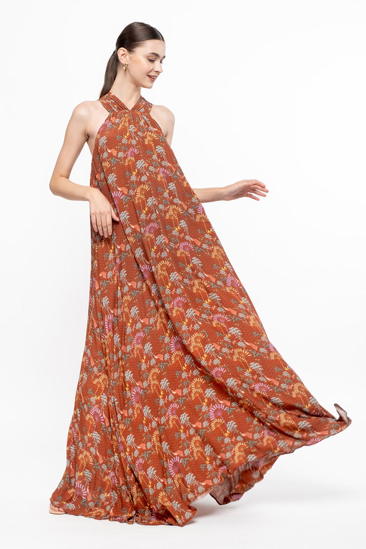 RAJANI Dress in Terracotta Kuau