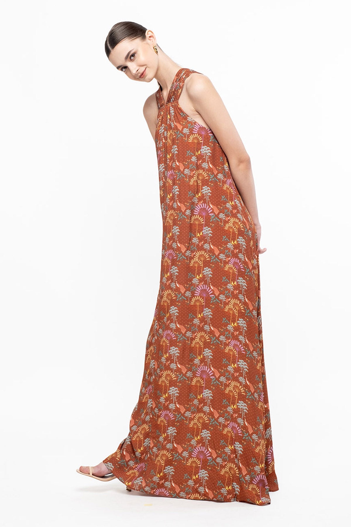 RAJANI Dress in Terracotta Kuau