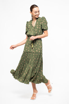 ILIA Dress in Green Cabe